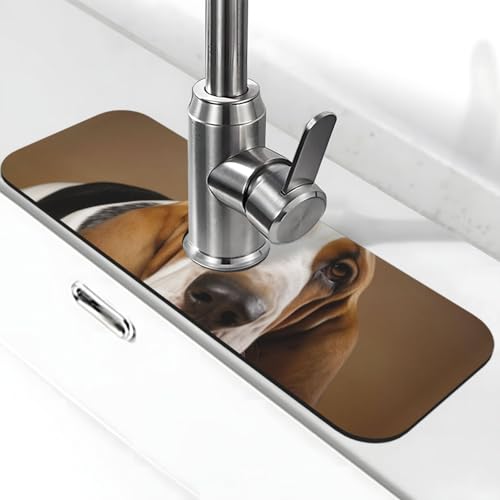 Basset Hound Wasserhahnmatte für Küchenspüle – 2025 Premium-Upgrade: Super saugfähiger Kieselgur, schnell trocknender Wasserhahn-Saugnapf, waschbar, Küchenspüle, Spritzschutz, 14 x 38 cm Basset Hound Wasserhahnmatte für Küchenspüle – 2025 Premium-Upgrade: Super saugfähiger Kieselgur, schnell trocknender Wasserhahn-Saugnapf, waschbar, Küchenspüle, Spritzschutz, 14 x 38 cm von FHEDVBN