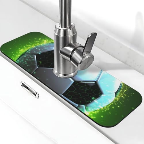 Coole Fußball-Wasserhahnmatte für Küchenspüle – 2025 Premium-Upgrade: Super saugfähiger Kieselgur, schnell trocknender Wasserhahn-Saugnapf, waschbar, Küchenspüle, Spritzschutz, 14 x 38 cm Coole Fußball-Wasserhahnmatte für Küchenspüle – 2025 Premium-Upgrade: Super saugfähiger Kieselgur, schnell trocknender Wasserhahn-Saugnapf, waschbar, Küchenspüle, Spritzschutz, 14 x 38 cm von FHEDVBN