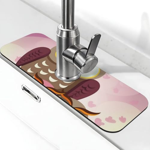 Eulenfamilie Wasserhahnmatte für Küchenspüle – 2025 Premium-Upgrade: Super saugfähiger Kieselgur, schnell trocknender Wasserhahn-Saugnapf, waschbar, Küchenspüle, Spritzschutz, 14 x 38 cm Eulenfamilie Wasserhahnmatte für Küchenspüle – 2025 Premium-Upgrade: Super saugfähiger Kieselgur, schnell trocknender Wasserhahn-Saugnapf, waschbar, Küchenspüle, Spritzschutz, 14 x 38 cm von FHEDVBN