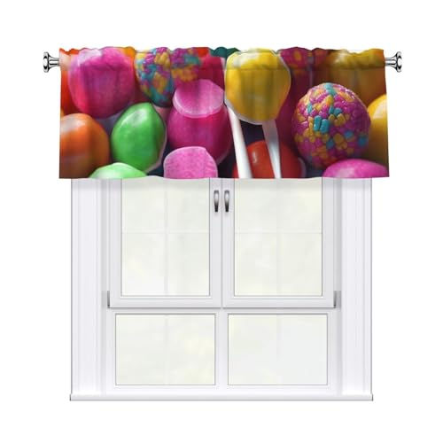 FHEDVBN Bunter Vorhang, Querbehang für Fenster, Stangentaschen, Fensterbehandlungen, 1 Panel, Verdunkelungsvorhänge, kurze Vorhänge für Küche, Badezimmer, Schlafzimmer, Heimdekoration, 137 x 45 cm FHEDVBN Bunter Vorhang, Querbehang für Fenster, Stangentaschen, Fensterbehandlungen, 1 Panel, Verdunkelungsvorhänge, kurze Vorhänge für Küche, Badezimmer, Schlafzimmer, Heimdekoration, 137 x 45 cm von FHEDVBN