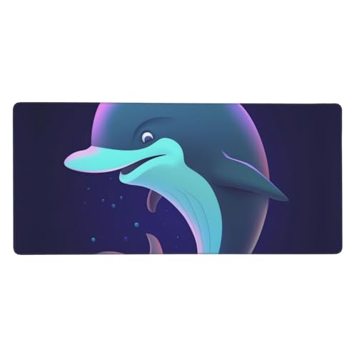 Großes Gaming-Mauspad, 90 x 40 cm, Delfin-Schreibtischunterlage XXL, genähter Rand, rutschfestes Mauspad, erweiterte Tastatur, wasserdicht, Computer-Mauspad für Arbeit, Büro, Zuhause Großes Gaming-Mauspad, 90 x 40 cm, Delfin-Schreibtischunterlage XXL, genähter Rand, rutschfestes Mauspad, erweiterte Tastatur, wasserdicht, Computer-Mauspad für Arbeit, Büro, Zuhause von FHEDVBN