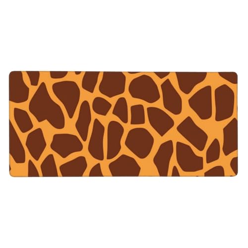 Großes Gaming-Mauspad, 90 x 40 cm, Giraffen-Druck, Schreibtischunterlage XXL, genähter Rand, rutschfestes Mauspad, erweiterte Tastatur, wasserdicht, Computer-Mauspad für Arbeit, Büro, Zuhause von FHEDVBN