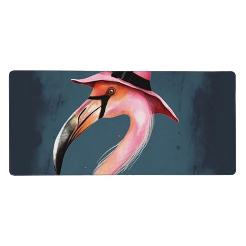 Großes Gaming-Mauspad, 90 x 40 cm, Halloween-Flamingo-Hexenhut, Schreibtischunterlage XXL, genähter Rand, rutschfestes Mauspad, erweiterte Tastatur, wasserdicht, Computer-Mauspad für Arbeit, Büro Großes Gaming-Mauspad, 90 x 40 cm, Halloween-Flamingo-Hexenhut, Schreibtischunterlage XXL, genähter Rand, rutschfestes Mauspad, erweiterte Tastatur, wasserdicht, Computer-Mauspad für Arbeit, Büro von FHEDVBN