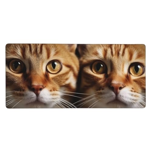 Großes Gaming-Mauspad, 90 x 40 cm, Katzen-Schreibtischunterlage XXL, genähter Rand, rutschfestes Mauspad, verlängerte Tastatur, wasserdicht, Computer-Mauspad für Arbeit, Büro, Zuhause Großes Gaming-Mauspad, 90 x 40 cm, Katzen-Schreibtischunterlage XXL, genähter Rand, rutschfestes Mauspad, verlängerte Tastatur, wasserdicht, Computer-Mauspad für Arbeit, Büro, Zuhause von FHEDVBN