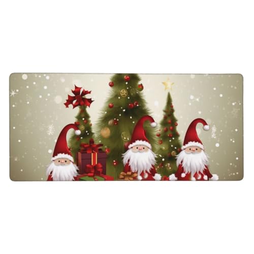 Großes Gaming-Mauspad, 90 x 40 cm, Merry Christmas, Schreibtischunterlage XXL, genähter Rand, rutschfestes Mauspad, erweiterte Tastatur, wasserdicht, Computer-Mauspad für Arbeit, Büro, Zuhause Großes Gaming-Mauspad, 90 x 40 cm, Merry Christmas, Schreibtischunterlage XXL, genähter Rand, rutschfestes Mauspad, erweiterte Tastatur, wasserdicht, Computer-Mauspad für Arbeit, Büro, Zuhause von FHEDVBN
