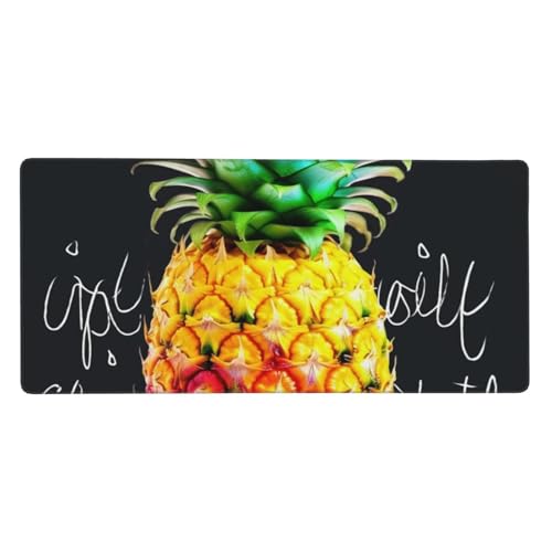 Großes Gaming-Mauspad, 90 x 40 cm, bunte Obst-Ananas-Schreibtischunterlage XXL, genähter Rand, rutschfestes Mauspad, erweiterte Tastatur, wasserdicht, Computer-Mauspad für Arbeit, Büro, Zuhause Großes Gaming-Mauspad, 90 x 40 cm, bunte Obst-Ananas-Schreibtischunterlage XXL, genähter Rand, rutschfestes Mauspad, erweiterte Tastatur, wasserdicht, Computer-Mauspad für Arbeit, Büro, Zuhause von FHEDVBN