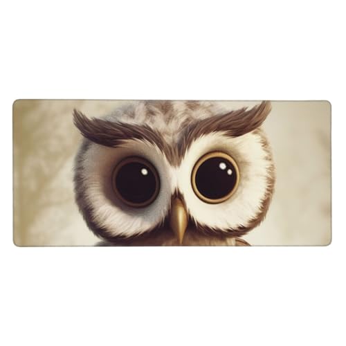 Großes Gaming-Mauspad, 90 x 40 cm, niedliche Eule, Schreibtischunterlage XXL, genähter Rand, rutschfestes Mauspad, erweiterte Tastatur, wasserdicht, Computer-Mauspad für Arbeit, Büro, Zuhause Großes Gaming-Mauspad, 90 x 40 cm, niedliche Eule, Schreibtischunterlage XXL, genähter Rand, rutschfestes Mauspad, erweiterte Tastatur, wasserdicht, Computer-Mauspad für Arbeit, Büro, Zuhause von FHEDVBN