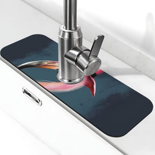 Halloween-Flamingo-Hexenhut-Wasserhahnmatte für Küchenspüle – 2025 Premium-Upgrade: Super saugfähiger Kieselgur, schnell trocknender Wasserhahn, Saugnapf, waschbar, Küchenspüle, Spritzschutz, 14 x 38 Halloween-Flamingo-Hexenhut-Wasserhahnmatte für Küchenspüle – 2025 Premium-Upgrade: Super saugfähiger Kieselgur, schnell trocknender Wasserhahn, Saugnapf, waschbar, Küchenspüle, Spritzschutz, 14 x 38 von FHEDVBN