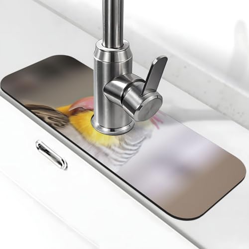 Niedliche Nymphensittich-Wasserhahnmatte für Küchenspüle – 2025 Premium-Upgrade: Super saugfähiger Kieselgur-Schnelltrocknender Wasserhahn-Saugnapf, waschbar, Küchenspüle, Spritzschutz, 14 x 38 cm Niedliche Nymphensittich-Wasserhahnmatte für Küchenspüle – 2025 Premium-Upgrade: Super saugfähiger Kieselgur-Schnelltrocknender Wasserhahn-Saugnapf, waschbar, Küchenspüle, Spritzschutz, 14 x 38 cm von FHEDVBN