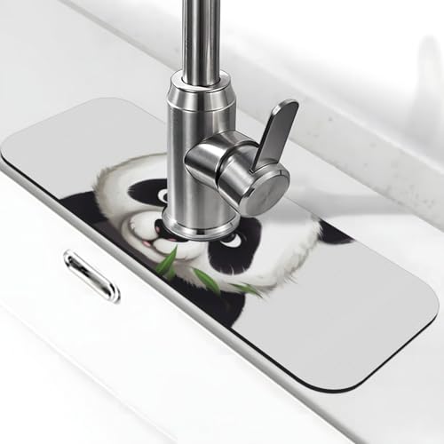 Niedliche Panda-Wasserhahnmatte für Küchenspüle – 2025 Premium-Upgrade: Super saugfähiger Kieselgur-Schnelltrocknender Wasserhahn-Saugnapf, waschbar, Küchenspüle, Spritzschutz, 14 x 38 cm Niedliche Panda-Wasserhahnmatte für Küchenspüle – 2025 Premium-Upgrade: Super saugfähiger Kieselgur-Schnelltrocknender Wasserhahn-Saugnapf, waschbar, Küchenspüle, Spritzschutz, 14 x 38 cm von FHEDVBN