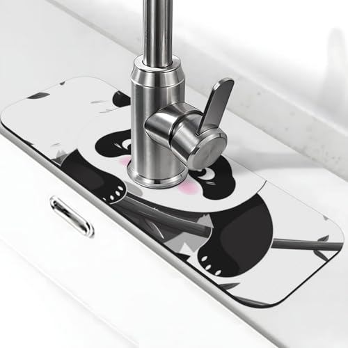 Niedliche Pandas Wasserhahnmatte für Küchenspüle – 2025 Premium-Upgrade: Super saugfähiger Kieselgur-Schnelltrocknender Wasserhahn-Saugnapf, waschbar, Küchenspüle, Spritzschutz, 14 x 38 cm Niedliche Pandas Wasserhahnmatte für Küchenspüle – 2025 Premium-Upgrade: Super saugfähiger Kieselgur-Schnelltrocknender Wasserhahn-Saugnapf, waschbar, Küchenspüle, Spritzschutz, 14 x 38 cm von FHEDVBN