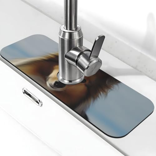 Niedliche Shetland-Hunde-Wasserhahnmatte für Küchenspüle – 2025 Premium-Upgrade: Super saugfähiger Kieselgur-Schnelltrocknender Wasserhahn-Saugnapf, waschbar, Küchenspüle, Spritzschutz, 14 x 38 cm Niedliche Shetland-Hunde-Wasserhahnmatte für Küchenspüle – 2025 Premium-Upgrade: Super saugfähiger Kieselgur-Schnelltrocknender Wasserhahn-Saugnapf, waschbar, Küchenspüle, Spritzschutz, 14 x 38 cm von FHEDVBN