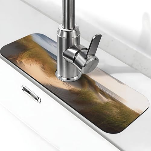 Stranddünen Wasserhahnmatte für Küchenspüle – 2025 Premium-Upgrade: Super saugfähiger Kieselgur, schnell trocknender Wasserhahn-Saugnapf, waschbar, Küchenspüle, Spritzschutz, 14 x 38 cm Stranddünen Wasserhahnmatte für Küchenspüle – 2025 Premium-Upgrade: Super saugfähiger Kieselgur, schnell trocknender Wasserhahn-Saugnapf, waschbar, Küchenspüle, Spritzschutz, 14 x 38 cm von FHEDVBN