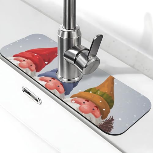 Weihnachts-Winter-Zwerge-Wasserhahnmatte für Küchenspüle – 2025 Premium-Upgrade: Super saugfähiger Kieselgur, schnell trocknender Wasserhahn-Saugnapf, waschbar, Küchenspüle, Spritzschutz, 14 x 38 cm Weihnachts-Winter-Zwerge-Wasserhahnmatte für Küchenspüle – 2025 Premium-Upgrade: Super saugfähiger Kieselgur, schnell trocknender Wasserhahn-Saugnapf, waschbar, Küchenspüle, Spritzschutz, 14 x 38 cm von FHEDVBN