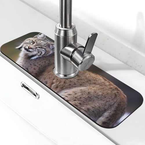 Wild Bobcat Wasserhahnmatte für Küchenspüle – 2025 Premium-Upgrade: Super saugfähiger Kieselgur, schnell trocknender Wasserhahn-Saugnapf, waschbar, Küchenspüle, Spritzschutz, 14 x 38 cm Wild Bobcat Wasserhahnmatte für Küchenspüle – 2025 Premium-Upgrade: Super saugfähiger Kieselgur, schnell trocknender Wasserhahn-Saugnapf, waschbar, Küchenspüle, Spritzschutz, 14 x 38 cm von FHEDVBN