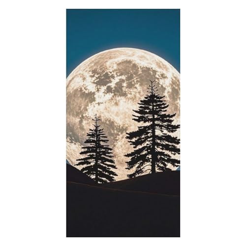 FHESDCW Pine Trees of the Moon extra großes Strandtuch für Erwachsene, ultraweiche Mikrofaser-Strandtücher, sandfrei, schnell trocknend, Badetuch für Strand, Pool, Yoga, Reisen, 80 x 160 cm FHESDCW Pine Trees of the Moon extra großes Strandtuch für Erwachsene, ultraweiche Mikrofaser-Strandtücher, sandfrei, schnell trocknend, Badetuch für Strand, Pool, Yoga, Reisen, 80 x 160 cm von FHESDCW