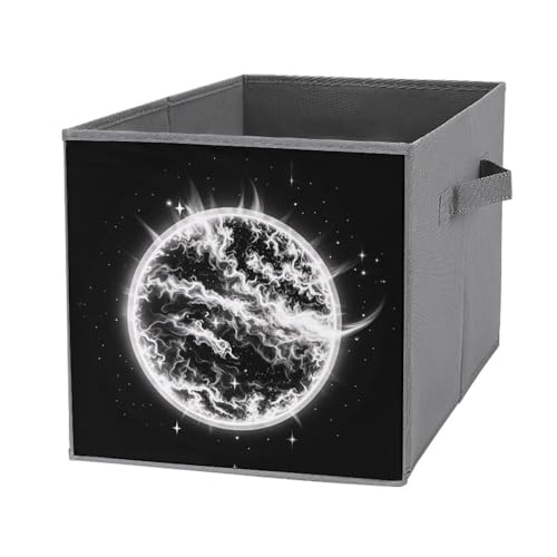 FHESDCW The Mysterious Burning of The Sun Faltbare Aufbewahrungsbox mit Griffen, langlebige Oxford-Aufbewahrungswürfel, 1 x faltbarer Schrank-Organizer für Zuhause, Regal, Büro, Reisen von FHESDCW