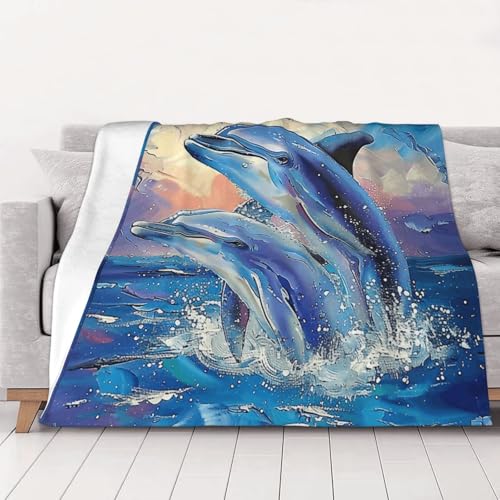 FHESDMN Delphin 1 bedruckte Flanell-Fleecedecke, Couchdecke, Sofa-Settees, flauschige, dicke Decken sind für alle Jahreszeiten geeignet, 60 x 50 cm FHESDMN Delphin 1 bedruckte Flanell-Fleecedecke, Couchdecke, Sofa-Settees, flauschige, dicke Decken sind für alle Jahreszeiten geeignet, 60 x 50 cm von FHESDMN