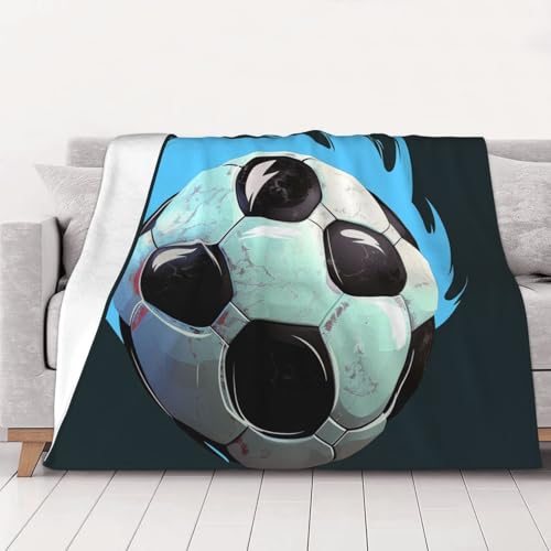 FHESDMN Flanell-Fleecedecke, mit Fußball-Druck, Couchdecke, Sofaset, flauschige, dicke Decken sind für alle Jahreszeiten geeignet, 40 x 30 cm FHESDMN Flanell-Fleecedecke, mit Fußball-Druck, Couchdecke, Sofaset, flauschige, dicke Decken sind für alle Jahreszeiten geeignet, 40 x 30 cm von FHESDMN