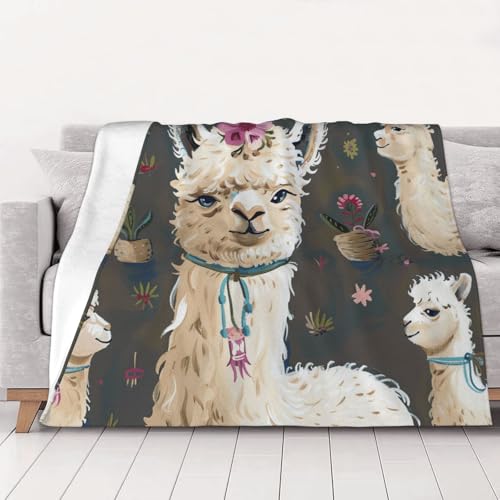 FHESDMN Flanell-Fleecedecke mit Alpaka-Lama-Druck, Couchdecke, Sofaset, flauschige, dicke Decken sind für alle Jahreszeiten geeignet, 40 x 30 cm FHESDMN Flanell-Fleecedecke mit Alpaka-Lama-Druck, Couchdecke, Sofaset, flauschige, dicke Decken sind für alle Jahreszeiten geeignet, 40 x 30 cm von FHESDMN