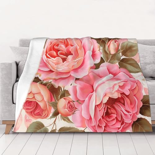 FHESDMN Flanell-Fleecedecke mit Blumenmuster, Couchdecke, Sofa-Settees, flauschige, dicke Decken sind für alle Jahreszeiten geeignet, 101,6 x 76,2 cm FHESDMN Flanell-Fleecedecke mit Blumenmuster, Couchdecke, Sofa-Settees, flauschige, dicke Decken sind für alle Jahreszeiten geeignet, 101,6 x 76,2 cm von FHESDMN