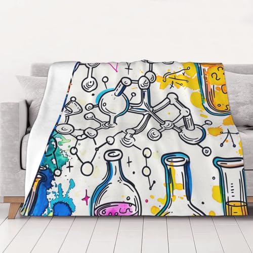 FHESDMN Flanell-Fleecedecke mit Chemie-Druck, Couchdecke, Sofa-Settees, flauschige, dicke Decken sind für alle Jahreszeiten geeignet, 60 x 50 cm FHESDMN Flanell-Fleecedecke mit Chemie-Druck, Couchdecke, Sofa-Settees, flauschige, dicke Decken sind für alle Jahreszeiten geeignet, 60 x 50 cm von FHESDMN