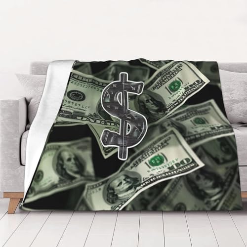 FHESDMN Flanell-Fleecedecke mit Dollarzeichen-Motiv, bedruckt, Couchdecke, Sofaset, flauschige, dicke Decken sind für alle Jahreszeiten geeignet, 60 x 50 cm FHESDMN Flanell-Fleecedecke mit Dollarzeichen-Motiv, bedruckt, Couchdecke, Sofaset, flauschige, dicke Decken sind für alle Jahreszeiten geeignet, 60 x 50 cm von FHESDMN