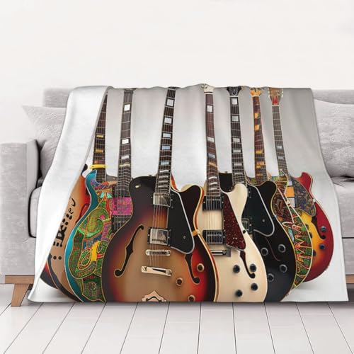 FHESDMN Flanell-Fleecedecke mit Gitarren-Druck, Couchdecke, Sofa-Settees, flauschige, dicke Decken sind für alle Jahreszeiten geeignet, 50 x 40 cm FHESDMN Flanell-Fleecedecke mit Gitarren-Druck, Couchdecke, Sofa-Settees, flauschige, dicke Decken sind für alle Jahreszeiten geeignet, 50 x 40 cm von FHESDMN