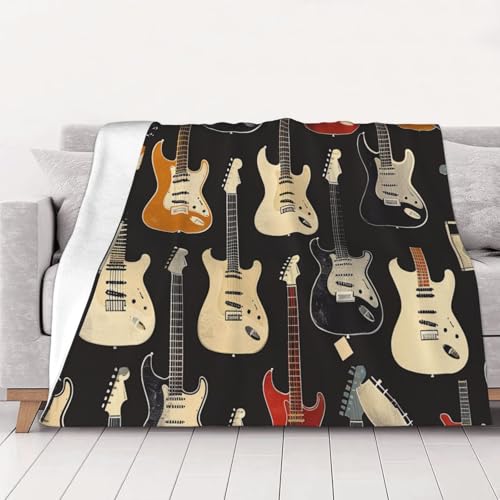 FHESDMN Flanell-Fleecedecke mit Gitarrenmuster, Couchdecke, Sofa-Settees, flauschige, dicke Decken sind für alle Jahreszeiten geeignet, 50 x 40 cm FHESDMN Flanell-Fleecedecke mit Gitarrenmuster, Couchdecke, Sofa-Settees, flauschige, dicke Decken sind für alle Jahreszeiten geeignet, 50 x 40 cm von FHESDMN