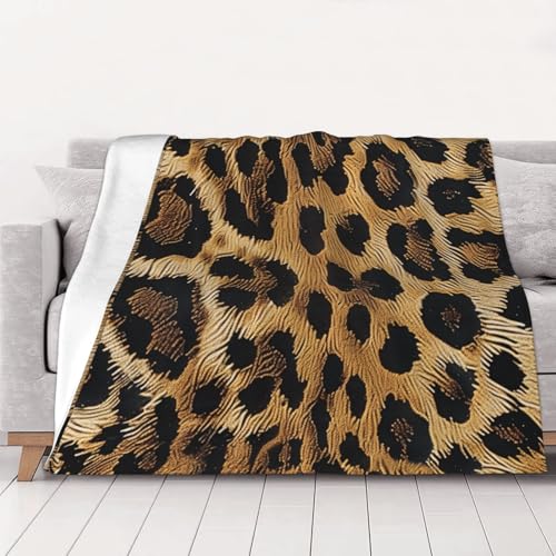 FHESDMN Flanell-Fleecedecke mit Leopardenmuster, Couchdecke, Sofa-Settees, flauschige, dicke Decken sind für alle Jahreszeiten geeignet, 80 x 60 cm FHESDMN Flanell-Fleecedecke mit Leopardenmuster, Couchdecke, Sofa-Settees, flauschige, dicke Decken sind für alle Jahreszeiten geeignet, 80 x 60 cm von FHESDMN