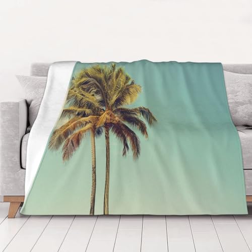 FHESDMN Flanell-Fleecedecke mit Palmenmuster, Couchdecke, Sofaset, flauschige, dicke Decken sind für alle Jahreszeiten geeignet, 50 x 40 cm FHESDMN Flanell-Fleecedecke mit Palmenmuster, Couchdecke, Sofaset, flauschige, dicke Decken sind für alle Jahreszeiten geeignet, 50 x 40 cm von FHESDMN