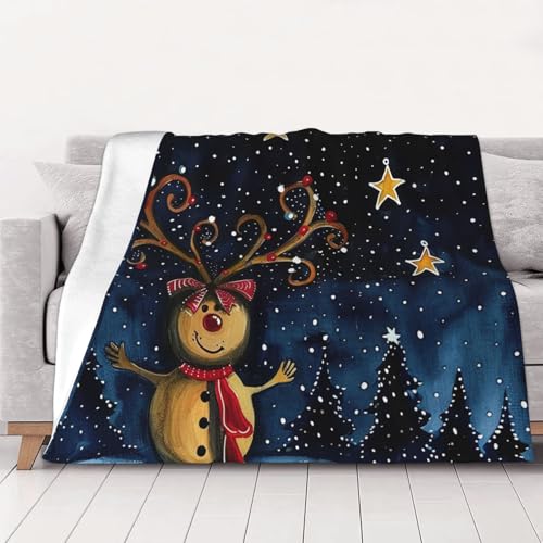 FHESDMN Flanell-Fleecedecke mit Sternenhimmel-Motiv, bedruckt, Couchdecke, Sofa-Settees, flauschige, dicke Decken sind für alle Jahreszeiten geeignet, 152 x 127 cm FHESDMN Flanell-Fleecedecke mit Sternenhimmel-Motiv, bedruckt, Couchdecke, Sofa-Settees, flauschige, dicke Decken sind für alle Jahreszeiten geeignet, 152 x 127 cm von FHESDMN