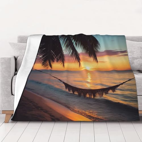 FHESDMN Kokosnuss-Strand-Hängematte, bedruckte Flanell-Fleece-Decke, Couchdecke, Sofabett, flauschige, dicke Decken sind für alle Jahreszeiten geeignet, 50 x 40 cm FHESDMN Kokosnuss-Strand-Hängematte, bedruckte Flanell-Fleece-Decke, Couchdecke, Sofabett, flauschige, dicke Decken sind für alle Jahreszeiten geeignet, 50 x 40 cm von FHESDMN