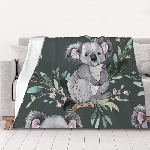 FHESDMN Schöne Flanell-Fleecedecke mit Koala-Druck, Couchdecke, Sofa-Settees, flauschige, dicke Decken sind für alle Jahreszeiten geeignet, 50 x 40 cm FHESDMN Schöne Flanell-Fleecedecke mit Koala-Druck, Couchdecke, Sofa-Settees, flauschige, dicke Decken sind für alle Jahreszeiten geeignet, 50 x 40 cm von FHESDMN