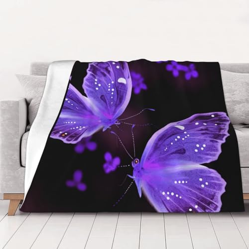 FHESDMN Schöne Flanell-Fleecedecke mit Schmetterlingsdruck, Couchdecke, Sofa-Settees, flauschige, dicke Decken sind für alle Jahreszeiten geeignet, 101,6 x 76,2 cm FHESDMN Schöne Flanell-Fleecedecke mit Schmetterlingsdruck, Couchdecke, Sofa-Settees, flauschige, dicke Decken sind für alle Jahreszeiten geeignet, 101,6 x 76,2 cm von FHESDMN