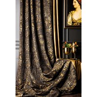 Vorhang Stoff Gemustert Gemusterter Luxus Schlafzimmer Wohnzimmer Gold Grau Moderne Boho Extra Lange Benutzerdefinierte Größe Drapieren von FHFABRIC