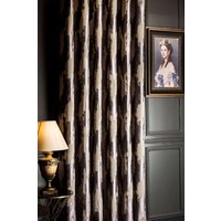 Gestreifte Gemusterte Graue Vorhang-Panel Luxus Schlafzimmer Wohnzimmer Drapieren von FHFABRIC