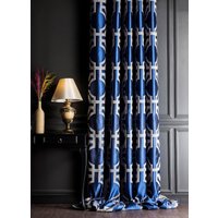 Vorhänge Für Wohnzimmer Schlafzimmer, Blau Schwarz Grau Gold Creme Panel, Luxus Extra Lange Gemusterte Benutzerdefinierte Größe Moderne Drape von FHFABRIC
