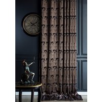 Vorhang Panel Schwarz Braun Bronze Gestreift Gemusterten Stoff Luxus Schlafzimmer Wohnzimmer Benutzerdefinierte Größe Drapieren von FHFABRIC