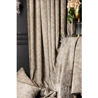 Gardinen Schwarz Marine Creme Gold Damast Gemustert Chenille Extra Lang Benutzerdefinierte Größe Drapieren Luxus Schlafzimmer Wohnzimmer Modern Boho von FHFABRIC