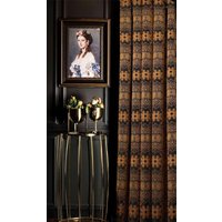 Vorhang Panel Damast Gemustert Stoff Luxus Schlafzimmer Wohnzimmer Schwarz Orange Grau Gold Blau Gelb Benutzerdefinierte Größe Drapieren von FHFABRIC