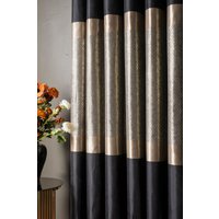 Vorhang Gemusterter Stoff Gemustert Luxus Schlafzimmer Wohnzimmer Schwarz Gold Grau Silber Creme Navy Benutzerdefinierte Größe Drapieren von FHFABRIC