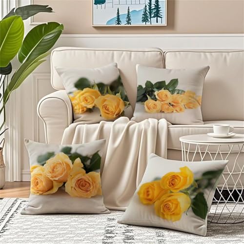 Outdoor Kissen Weiß Kissenbezug 80x80 Herbst 4er Set Samt Sofakissen Outdoorkissen Kissenbezüge Doppelseitiger Druck Zierkissen Super Bequemer Dekokissen Quadratisch Couchkissen für Sofa, Garten R-40 Outdoor Kissen Weiß Kissenbezug 80x80 Herbst 4er Set Samt Sofakissen Outdoorkissen Kissenbezüge Doppelseitiger Druck Zierkissen Super Bequemer Dekokissen Quadratisch Couchkissen für Sofa, Garten R-40 von FHFFTZSC