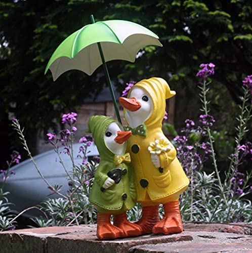 20 cm Dally und Declan Ente mit Regenschirm Gartenfigur 20 cm Dally und Declan Ente mit Regenschirm Gartenfigur von FHFY Garden