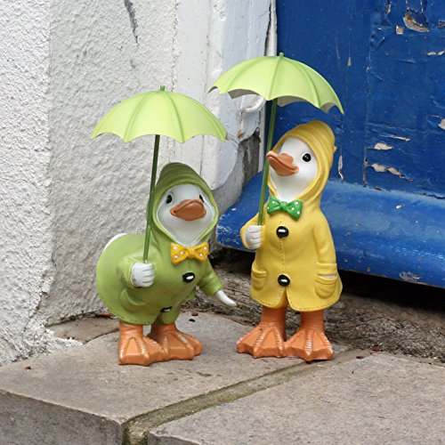 FHFY Garden Dilly und Dally Puddle Ducks Ente Skulptur, Modern, Braun, Garten von FHFY Garden