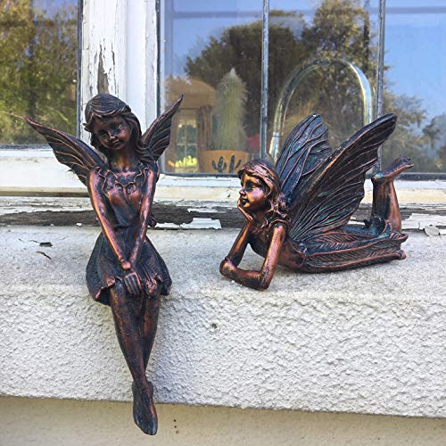 Set mit 2 Gartenfeen-Ornamenten, 12 cm hoch, Statue Angela und Angelina .. Set mit 2 Gartenfeen-Ornamenten, 12 cm hoch, Statue Angela und Angelina .. von FHFY Garden