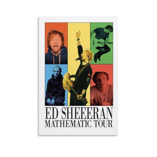 FHILTNMWC Ed Poster Sheeran Sänger Albumcover Vintage Musik Poster Druck Gemälde für Schlafzimmer Leinwand Wandkunst ästhetisch dekorativ 30 x 45 cm Ungerahmt von FHILTNMWC