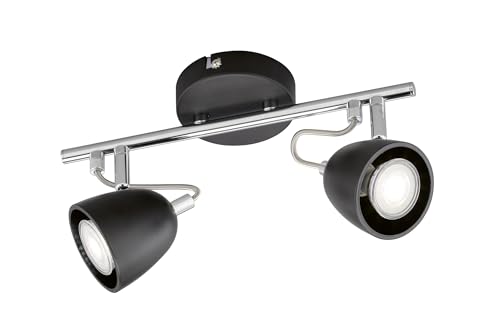 FHL easy! Industrial Style Deckenstrahler GEMMA 2 flammig - LED Deckenspot Schwarz / Chromfarben von FHL easy