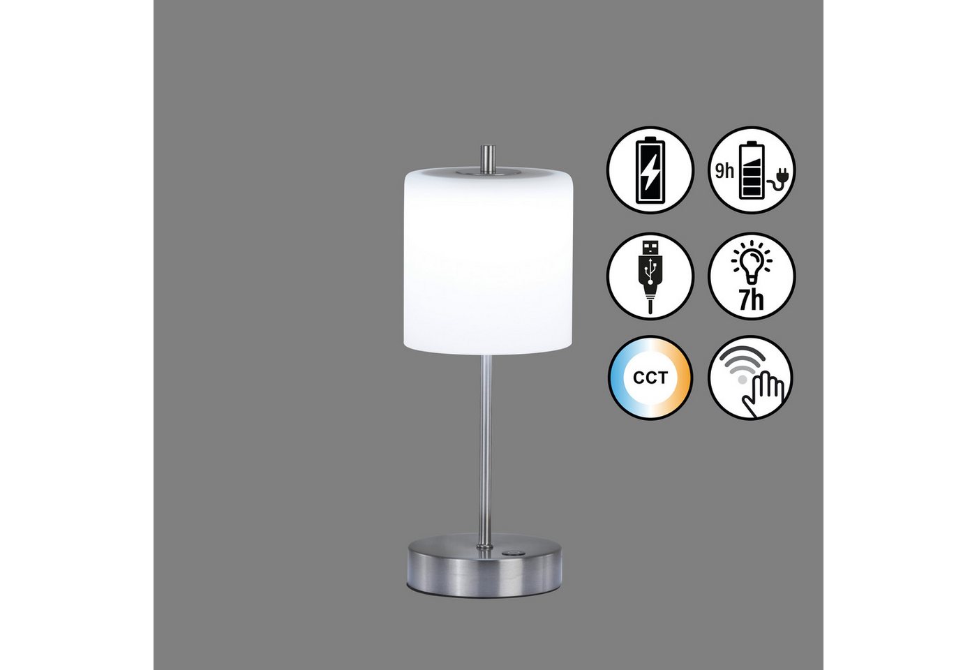 FHL easy! LED Tischleuchte Riva, LED fest integriert, LED,MobilesLicht,Akkulampe,Farbtemperatureinstellung,Dimmbar von FHL easy!