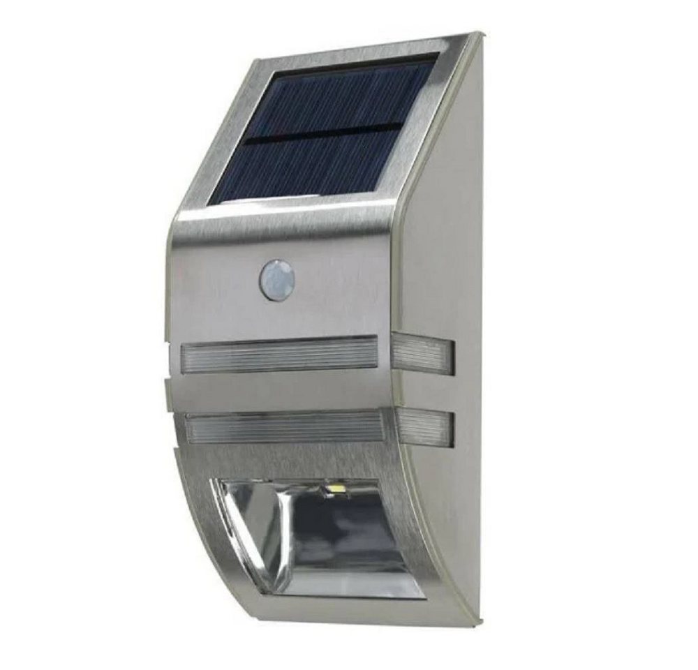 FHS LED Außen-Wandleuchte 35298 Edelstahl Solar Wandleuchte PIR Sensor von FHS